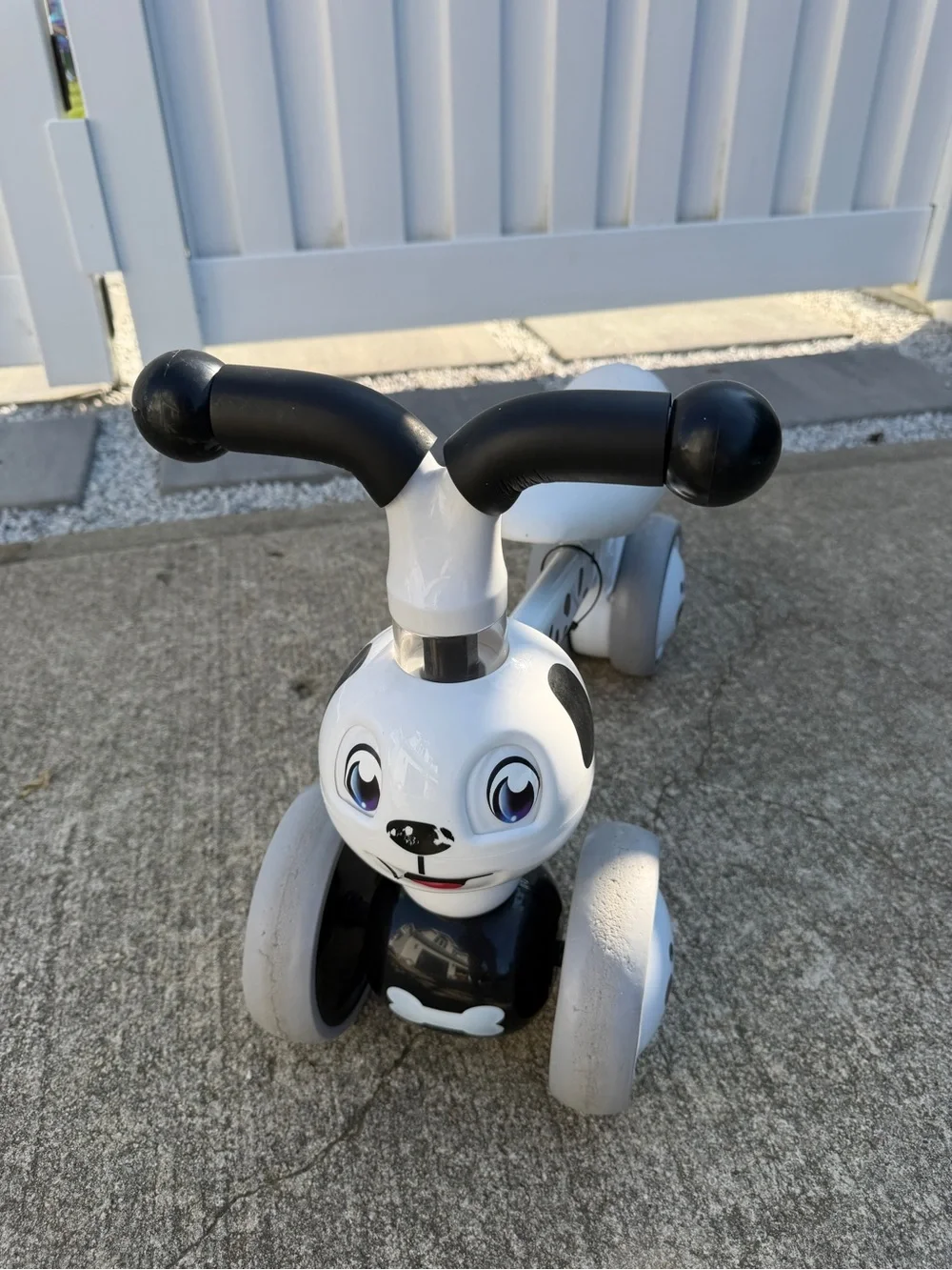 Toddler Kids Dalmatian Dog Ride-On Balance Bike Trike Tricycle- Black & White